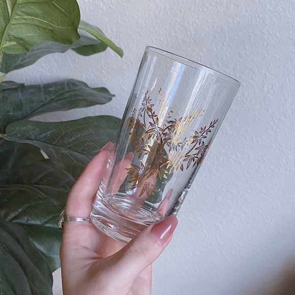 Midcentury Gold Glasses (2) - Picture 2 of 6